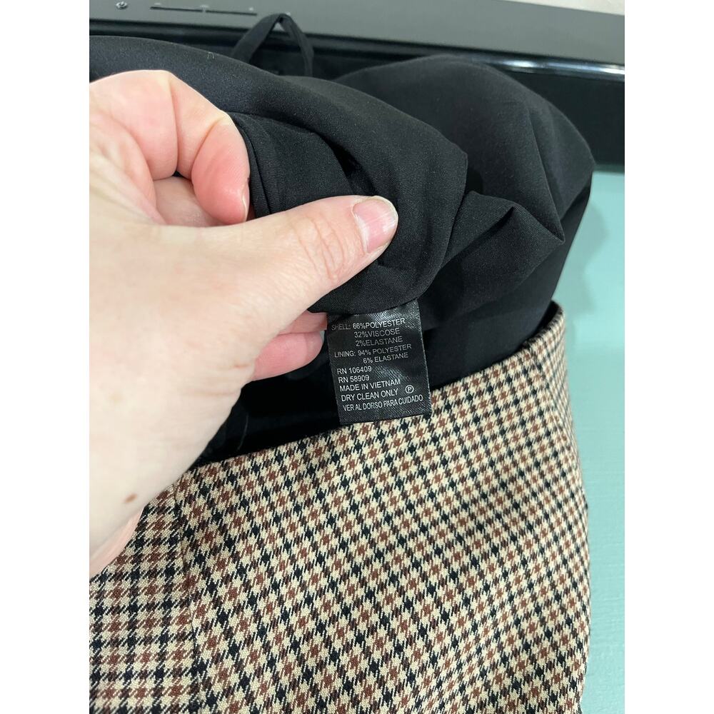 Antonio Melani Houndstooth Pencil Skirt Career Office Workwear Size 12‎ Chic - Picture 6 of 6